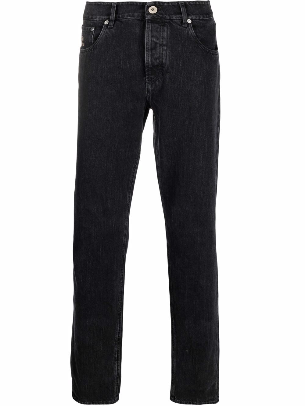 straight-leg cotton jeans - 1