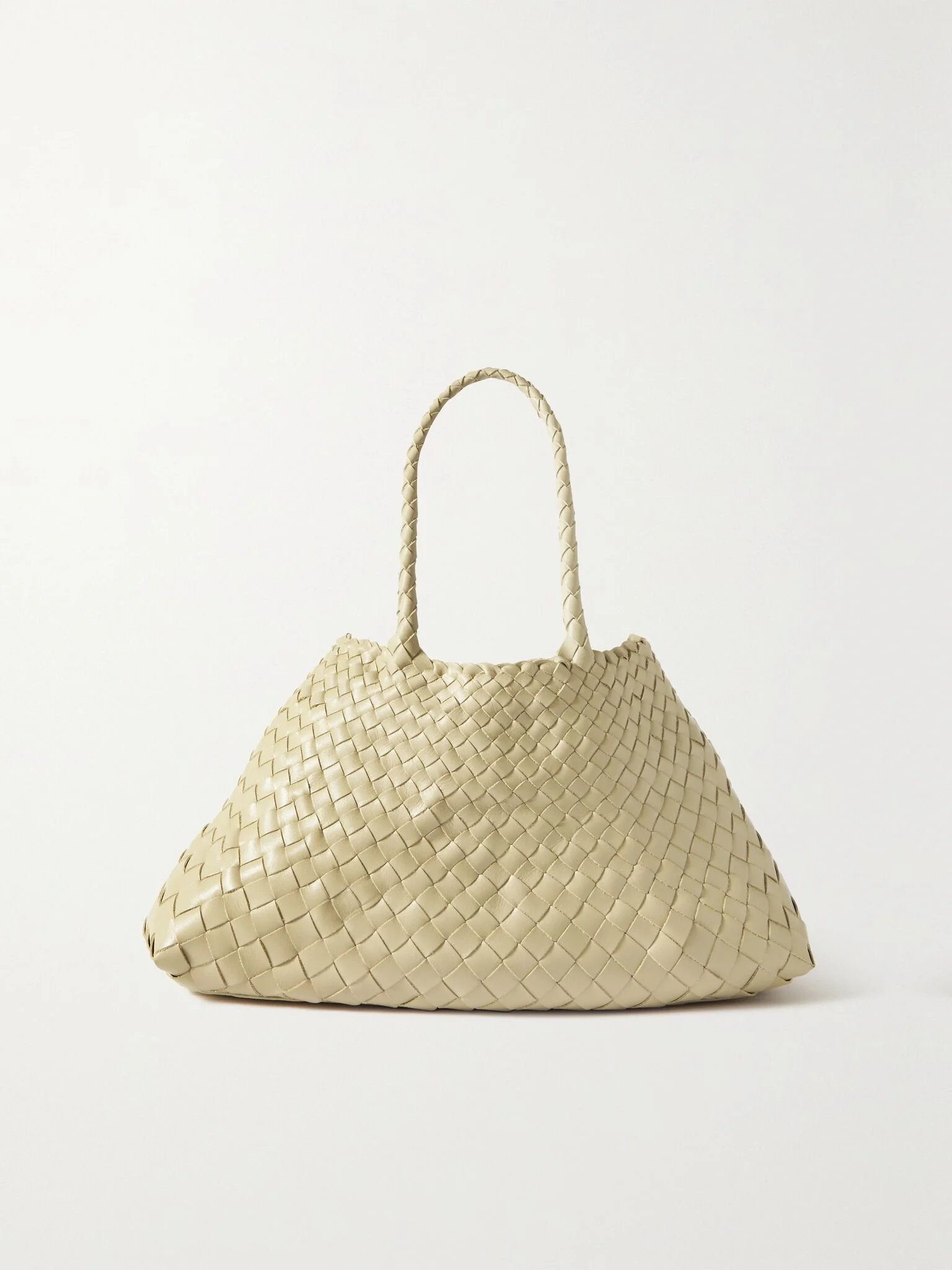 Santa Croce Big woven leather tote Cream - 1