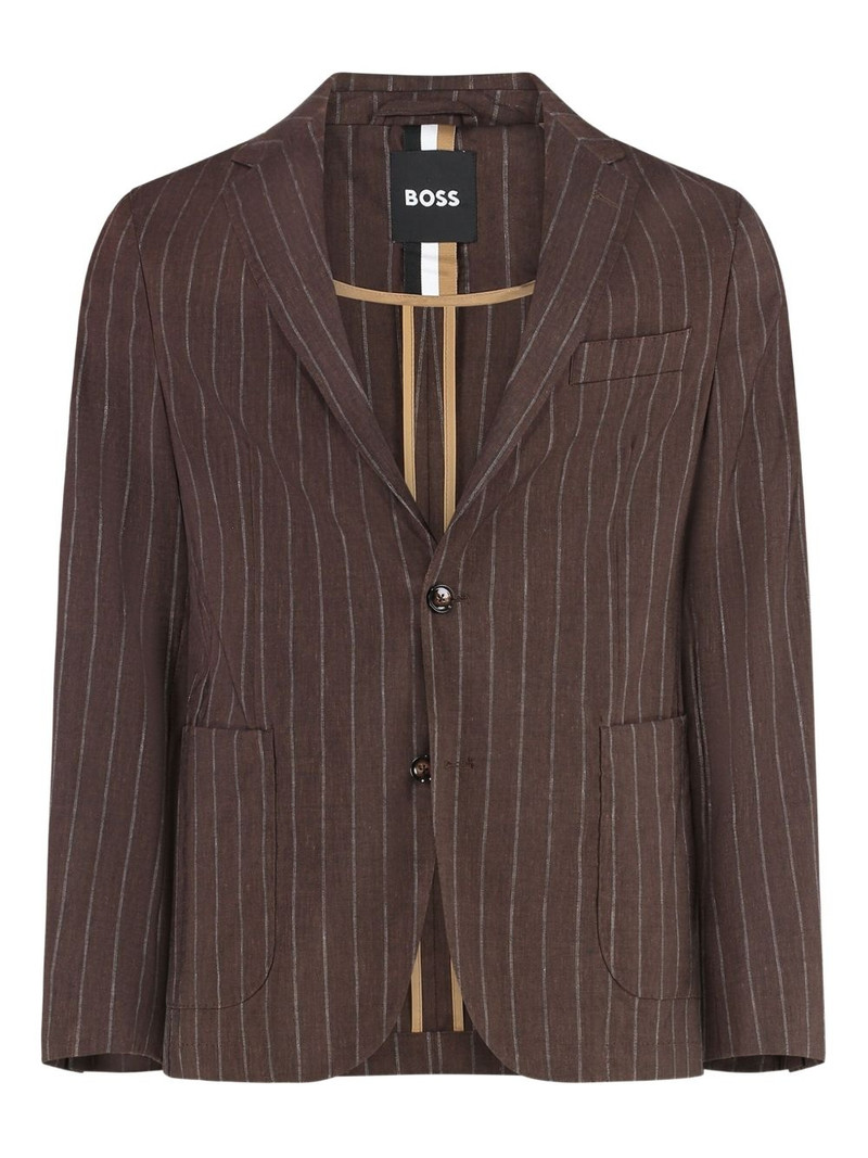 BOSS pinstriped tailored suit outlook