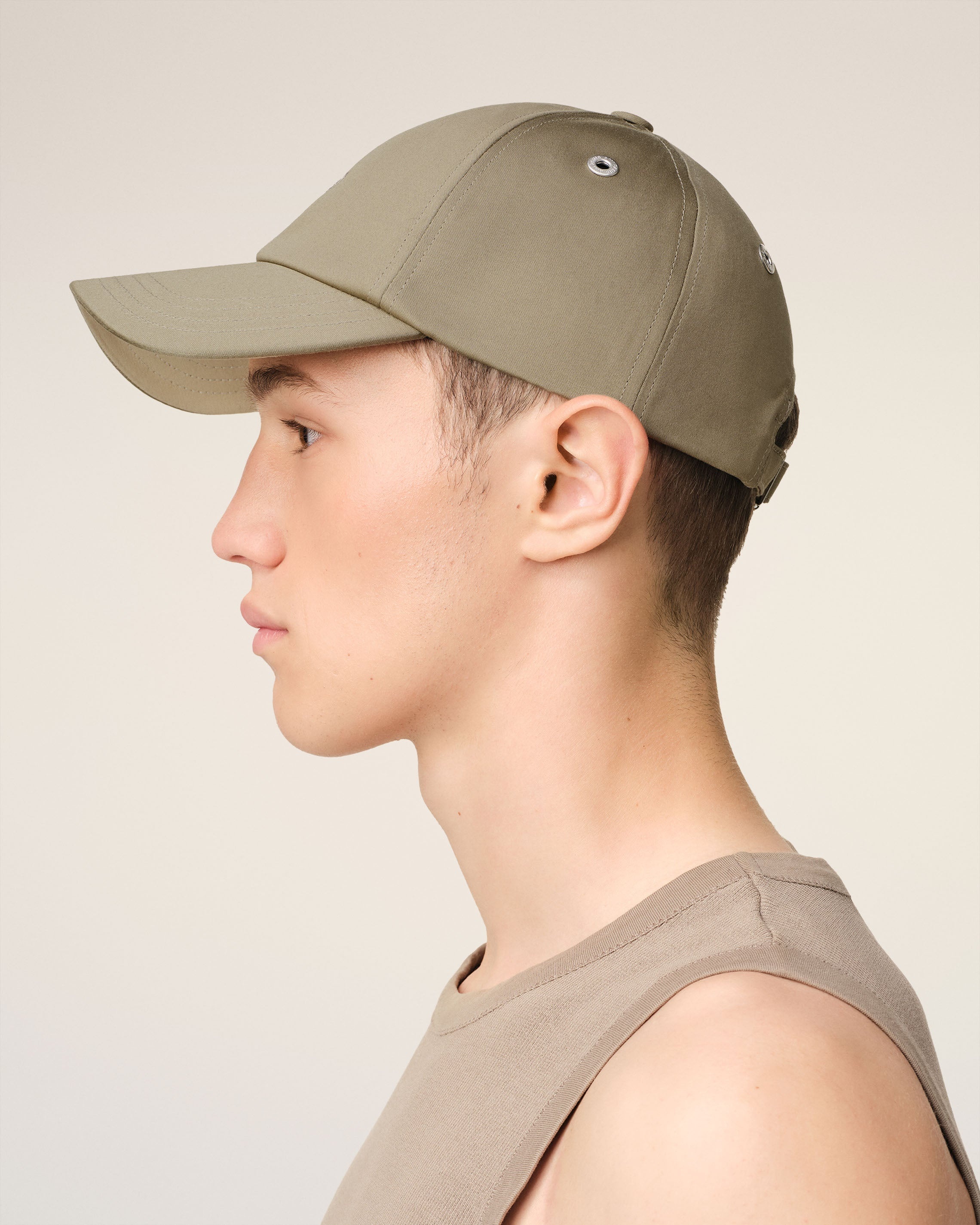 GREEN COTTON AMI DE COEUR EMBROIDERY CAP - 5