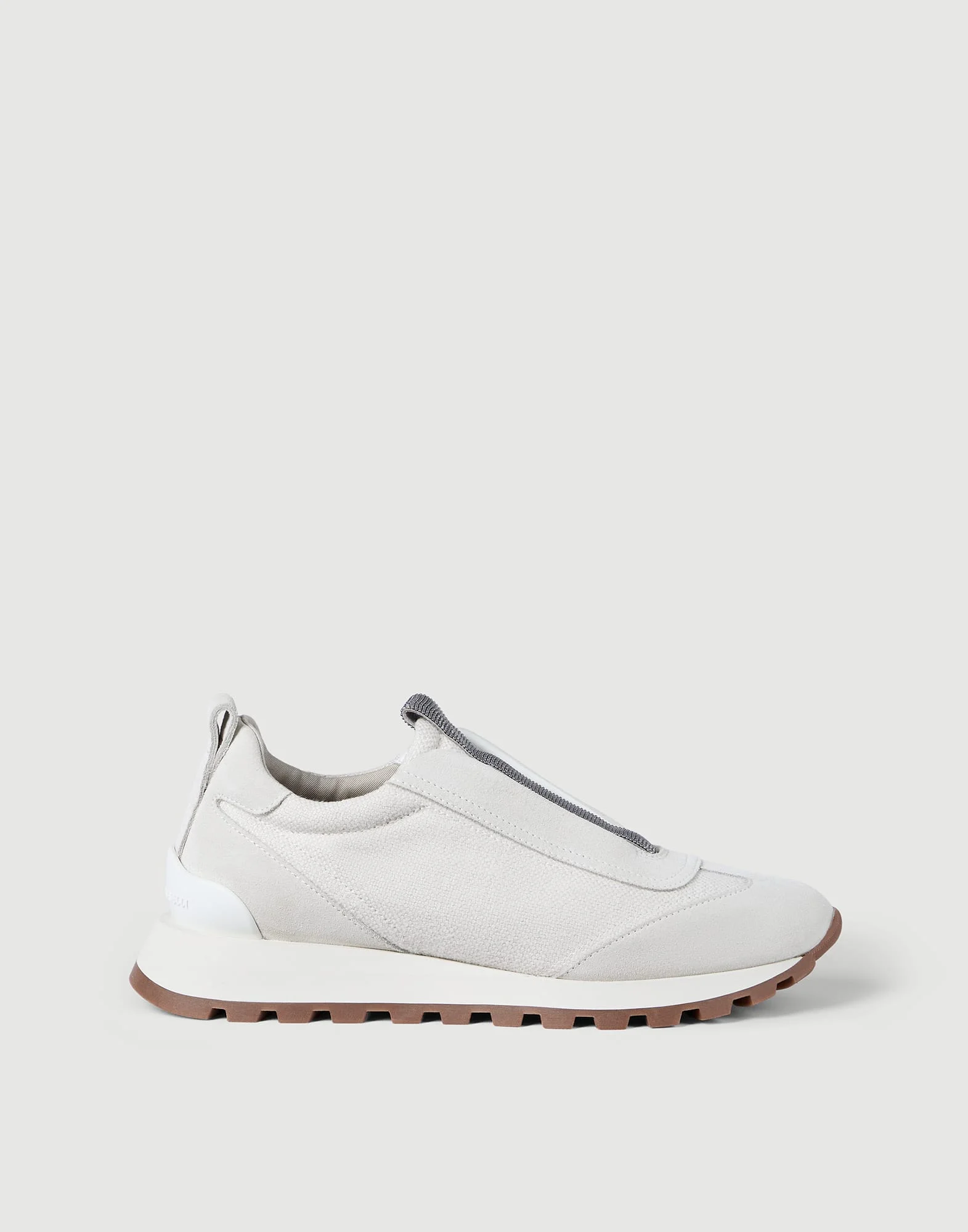 Canvas and suede runners with precious detail - 1