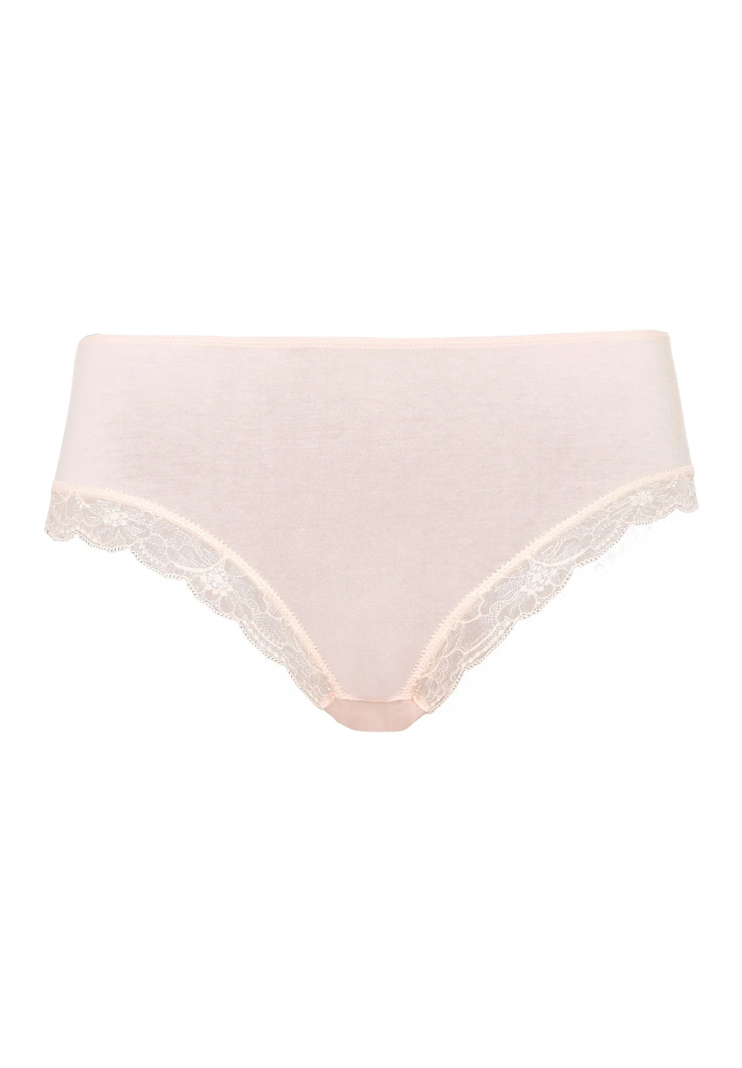 Cotton Lace Cotton High Cut Brief - 1