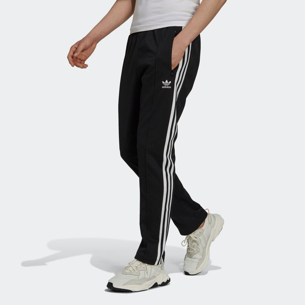 adidas originals Solid Color Stripe Logo Straight Casual Sports Pants/Trousers/Joggers Unisex Black  - 2