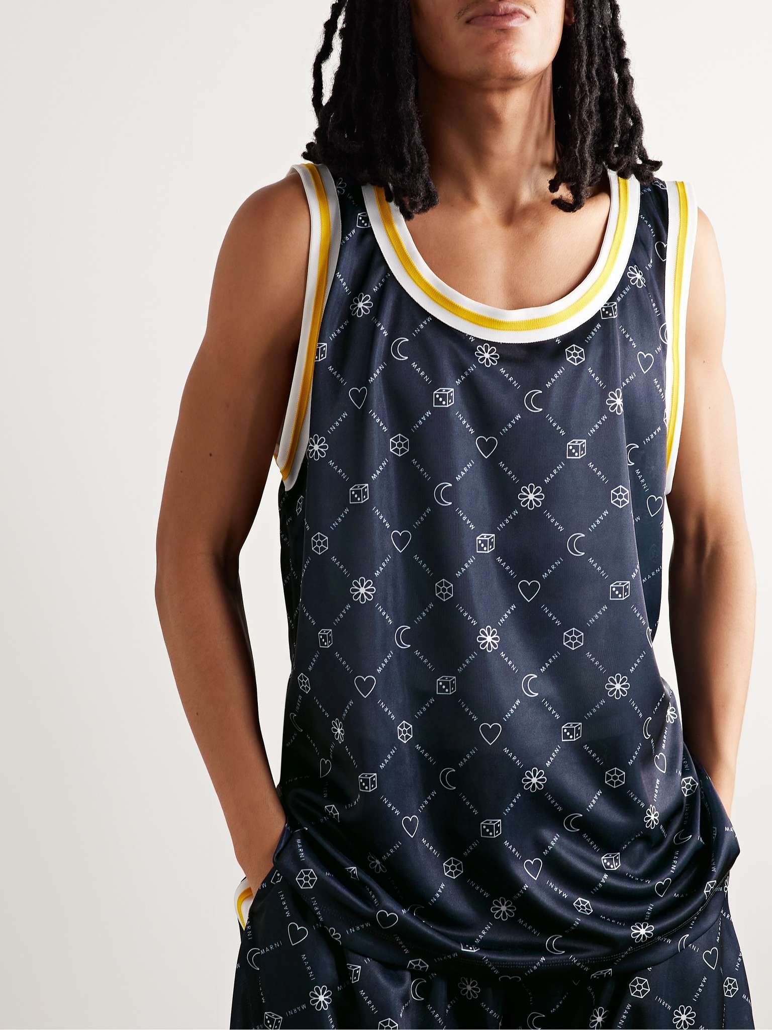 Oversized Logo-Print Jersey Tank Top - 4