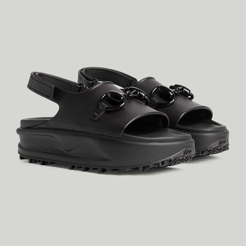 GUCCI Horsebit platform sandals outlook