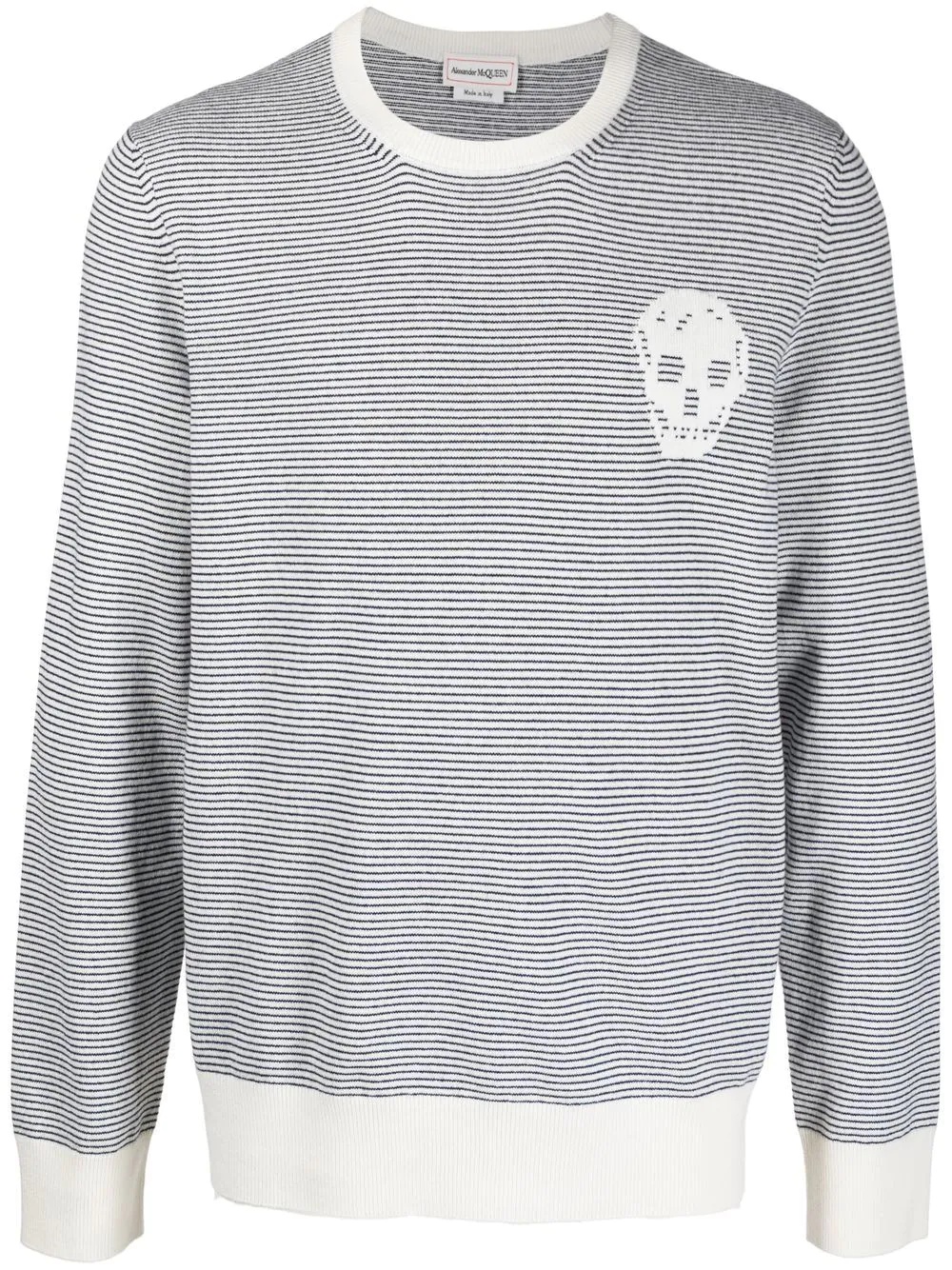 striped skull jumper - 1