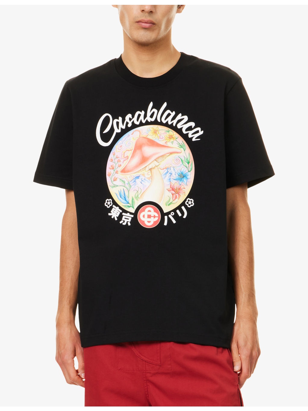 Mushroom Emblem Cotton-Jersey T-Shirt - 3