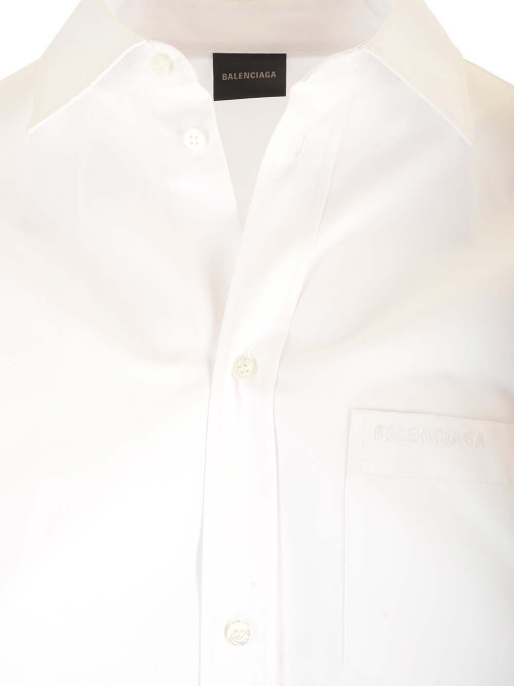 Large Fit Asymmetric Shirt Shirts White - 3