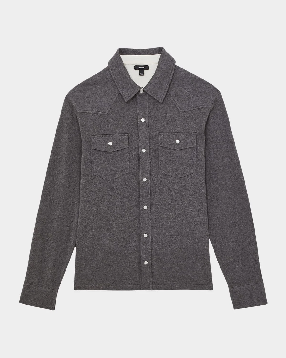 Men's Ledger Cotton-Cashmere Western Knit Shirt - 1