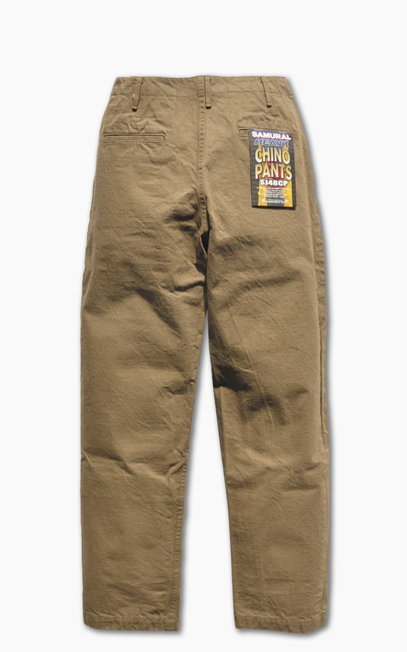 SJ48CP WIDE STRAIGHT CHINO SELVEDGE KHAKI 15OZ - 2