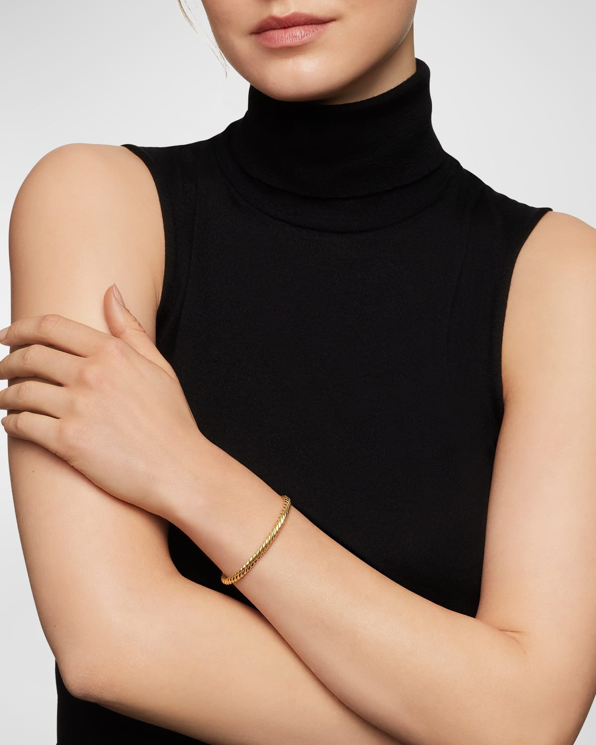 4.5mm Cablespira Oval Bracelet in 18k Gold - 7