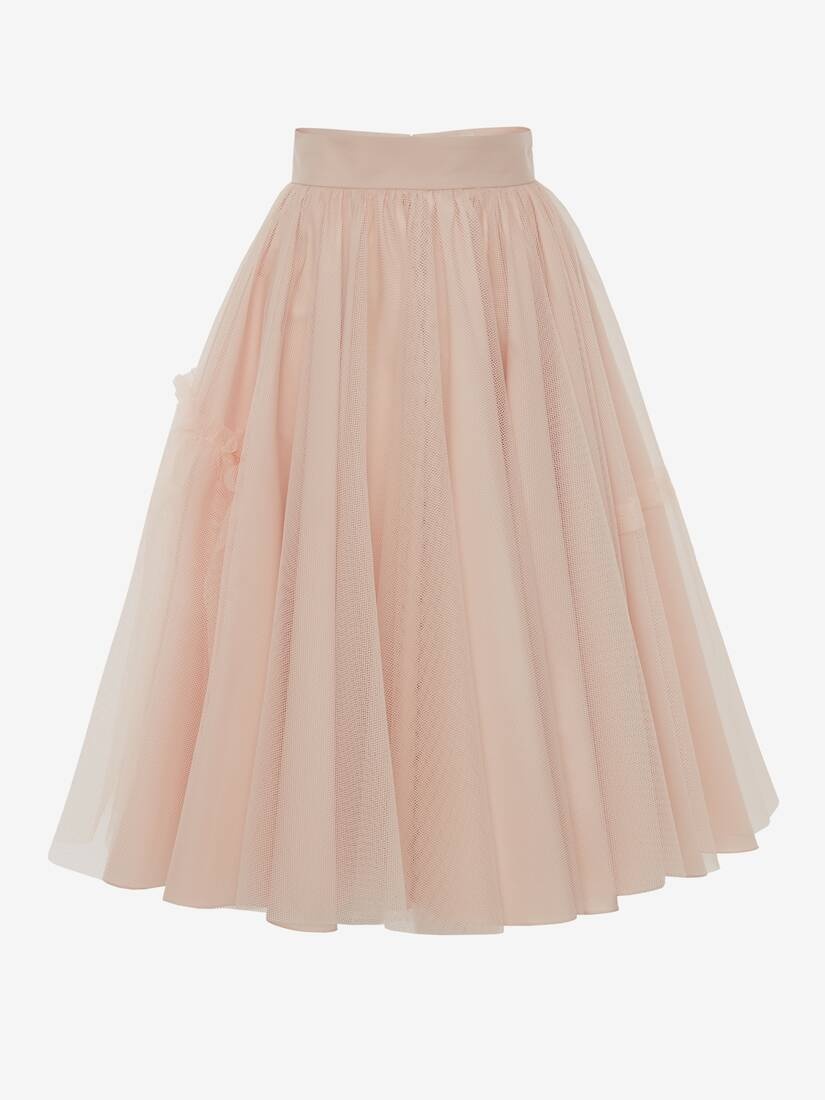 Knee Tulle Skirt in Pink - 1