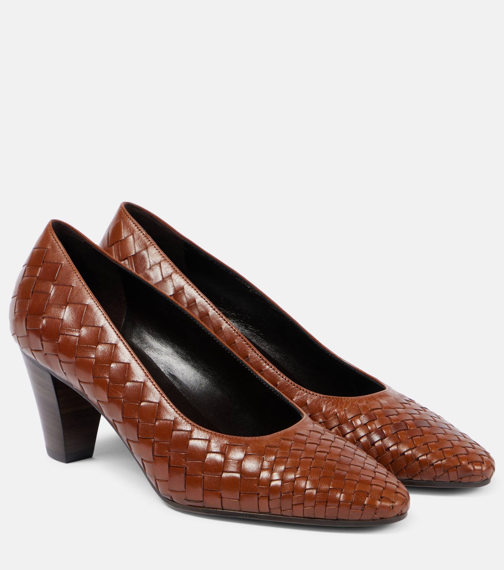 Charlotte 65 braided leather pumps - 1