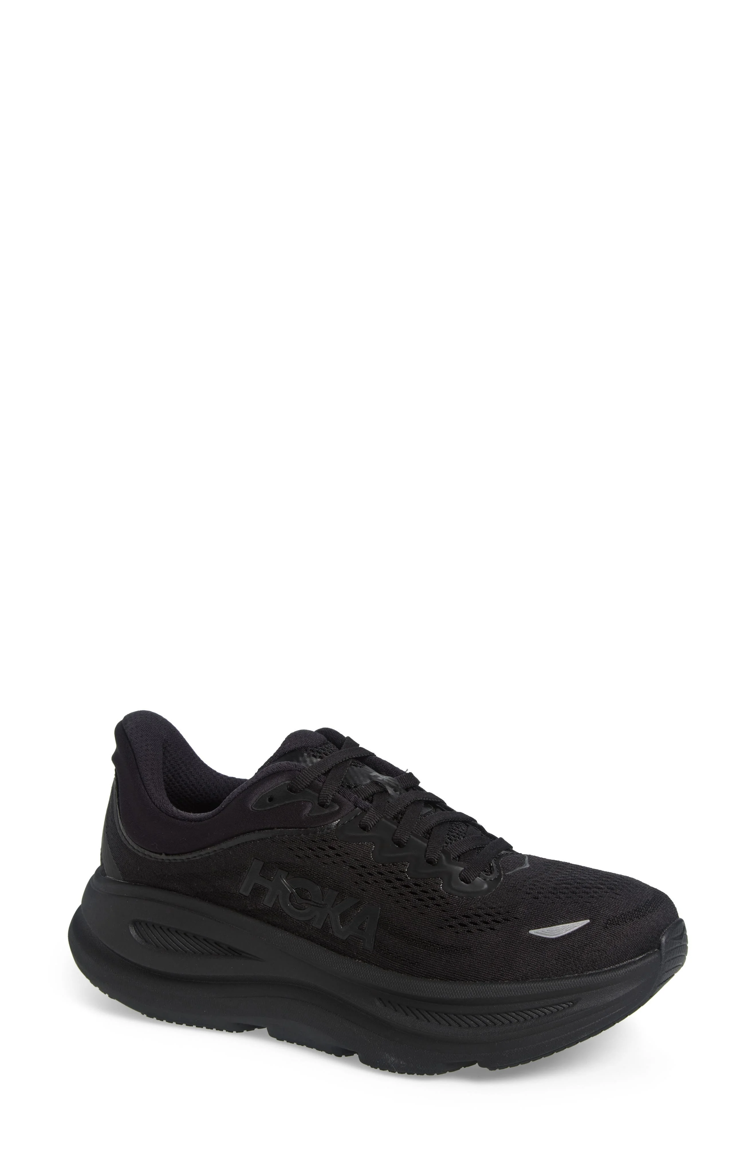 HOKA Bondi 9 Running Shoe in Black /Black at Nordstrom - 1