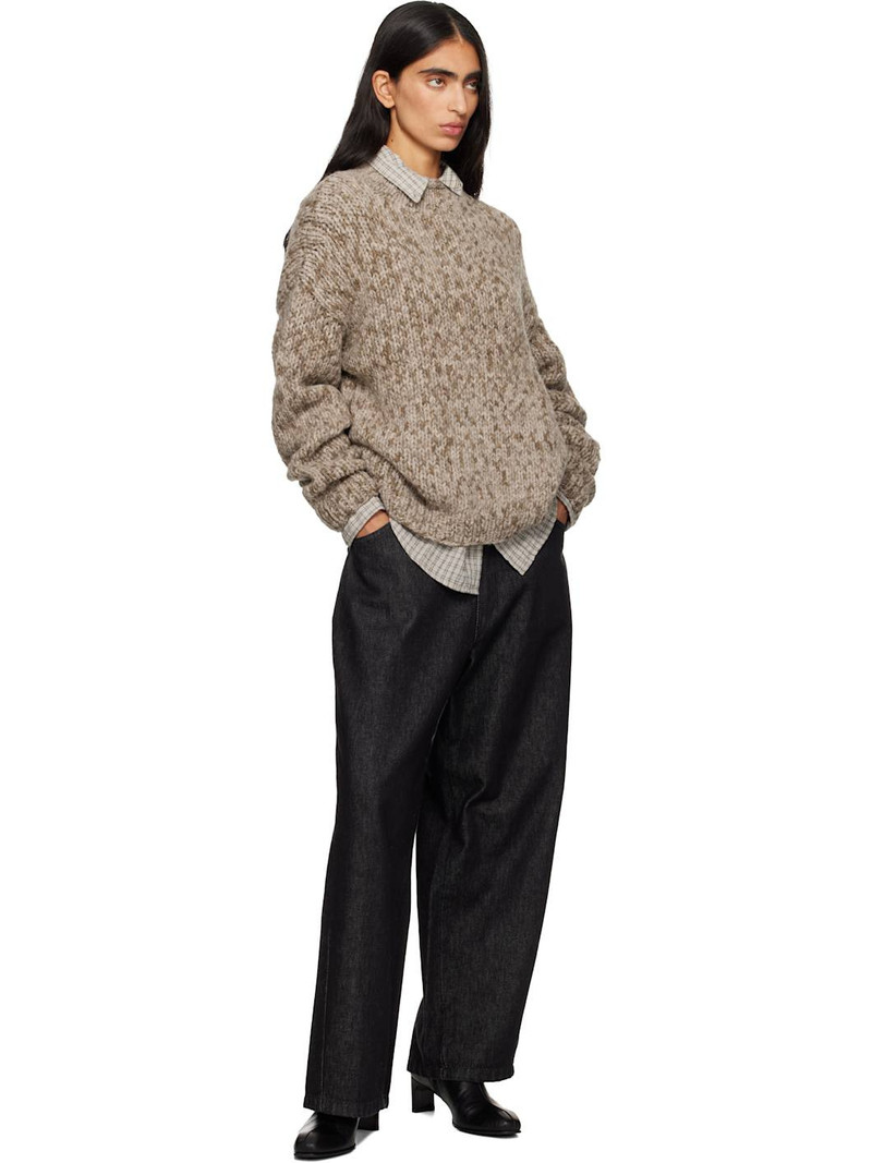 LAUREN MANOOGIAN Beige Handknit Paint Rollneck Sweater outlook