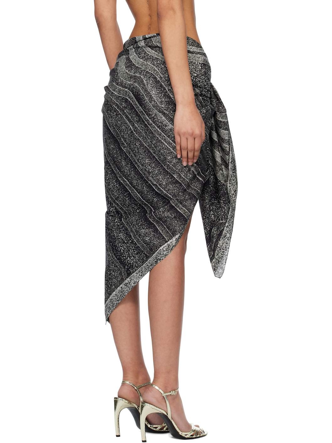 Black 'The Spirale' Cover-up Skirt - 3