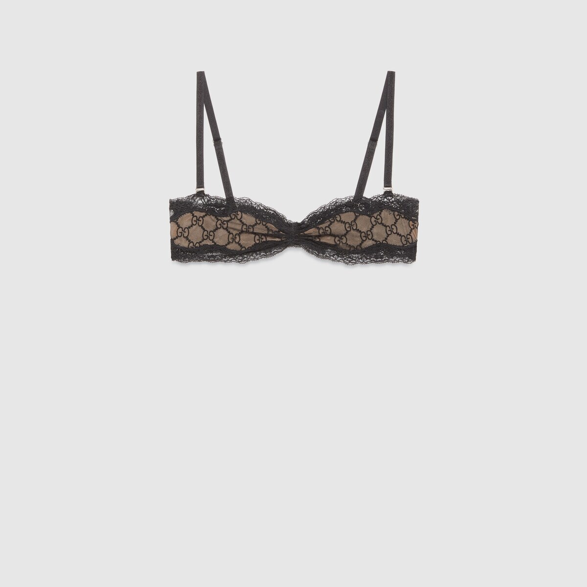 GG embroidered tulle bra - 1