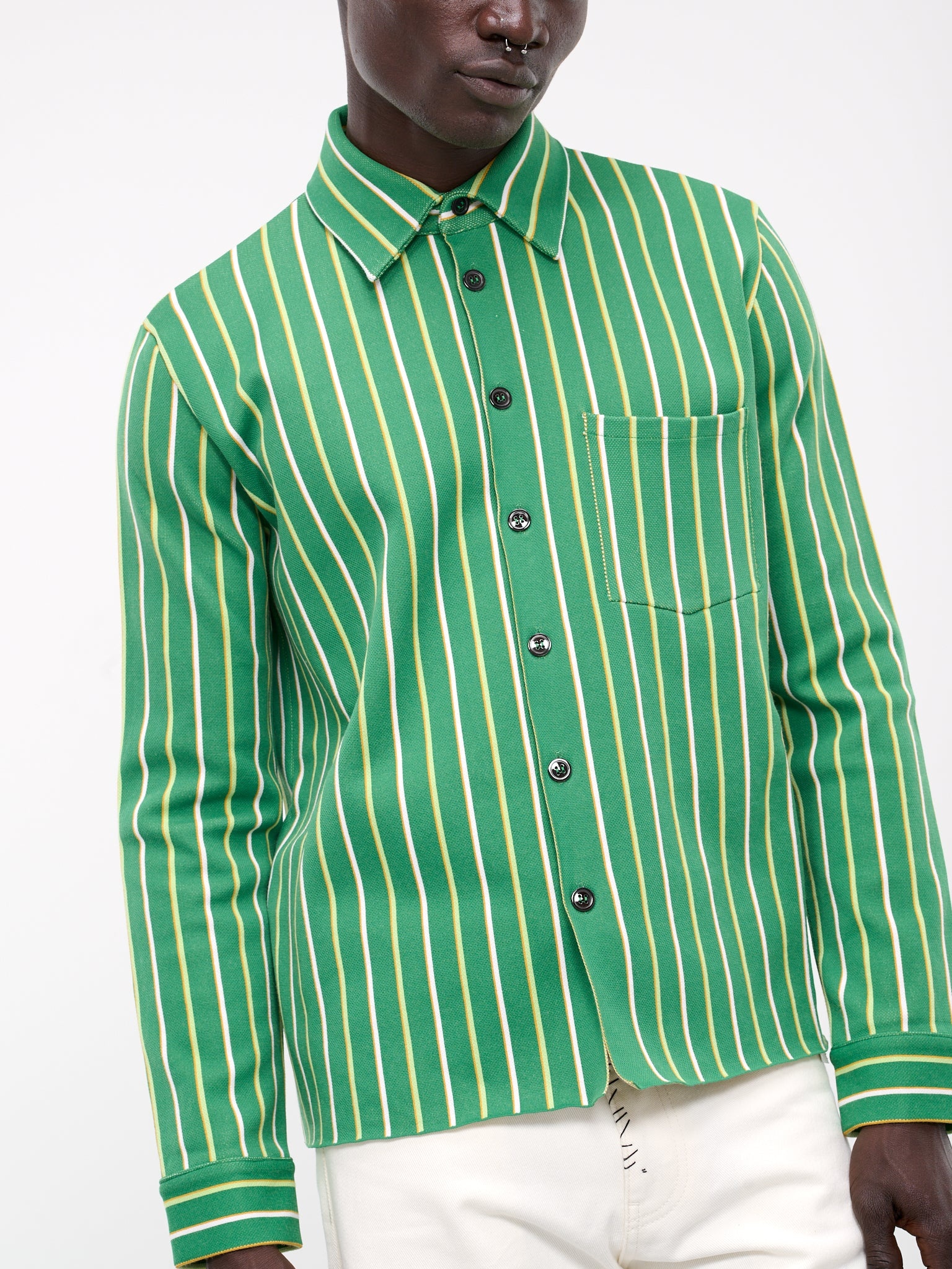 Striped Techno Knit Shirt - 4