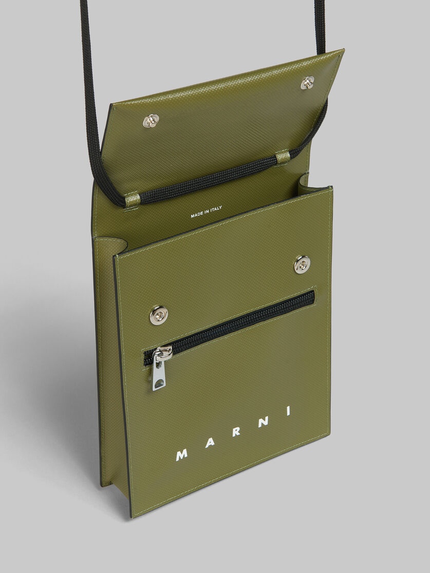 GREEN POUCH WITH SHOELACE STRAP - 4