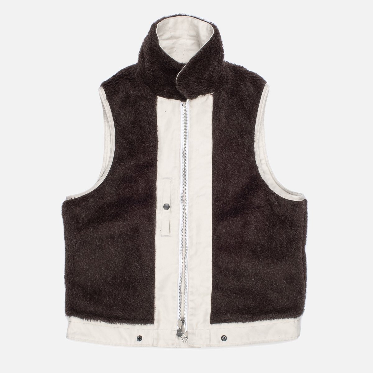 IHV-22-IVO Alpaca Lined Whipcord N1 Deck Vest - Ivory - 6