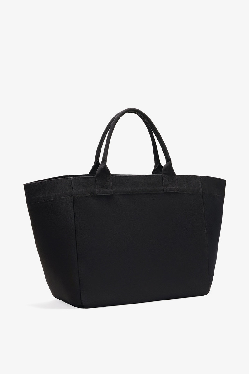 GANNI BLACK PUPPY XXL CANVAS TOTE BAG outlook