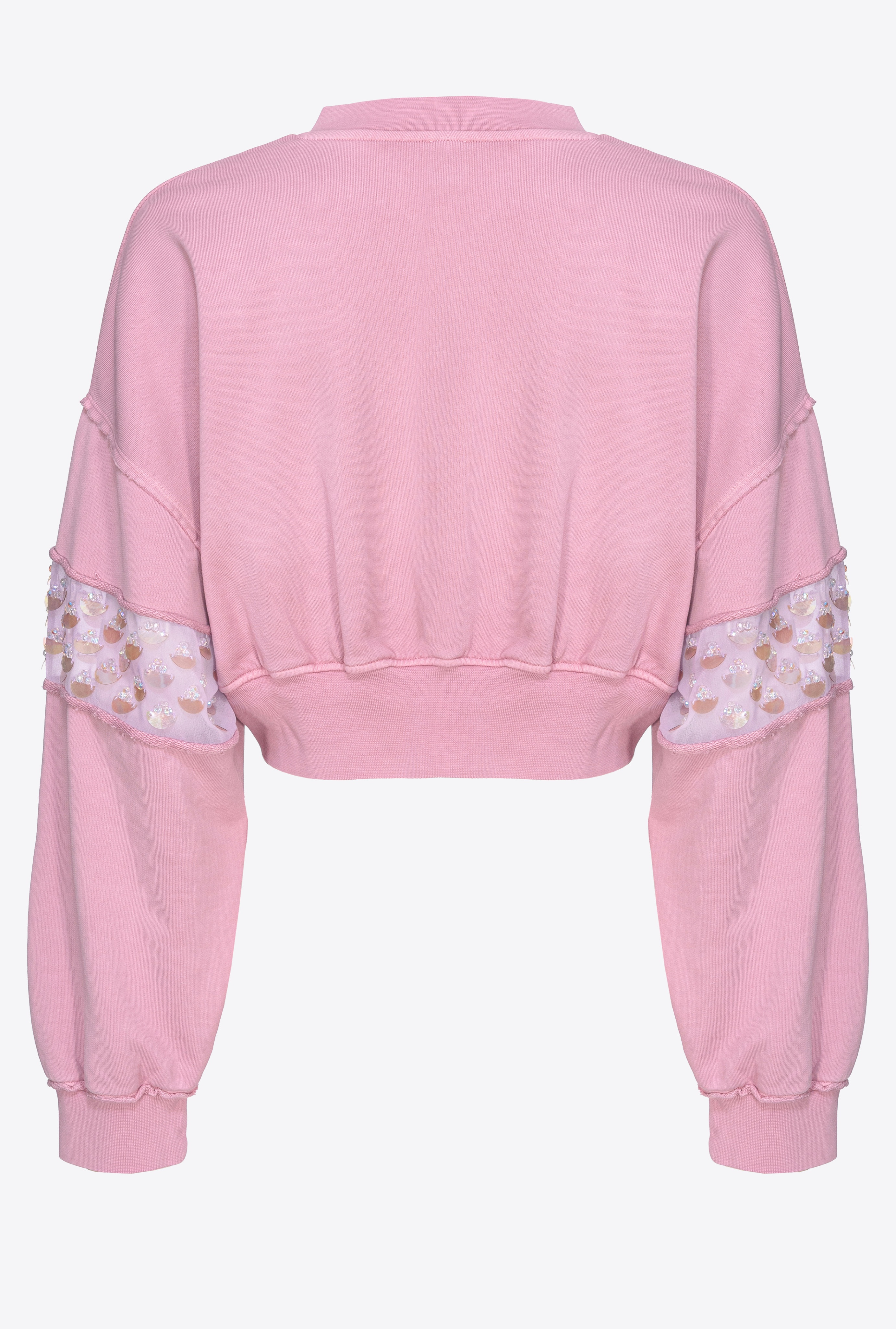 SHORT SWEATSHIRT WITH HAND-EMBROIDERED DETAIL - 5