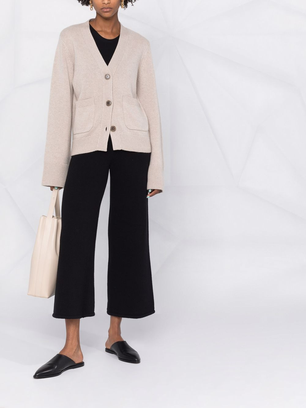 button-down knit cardigan - 2