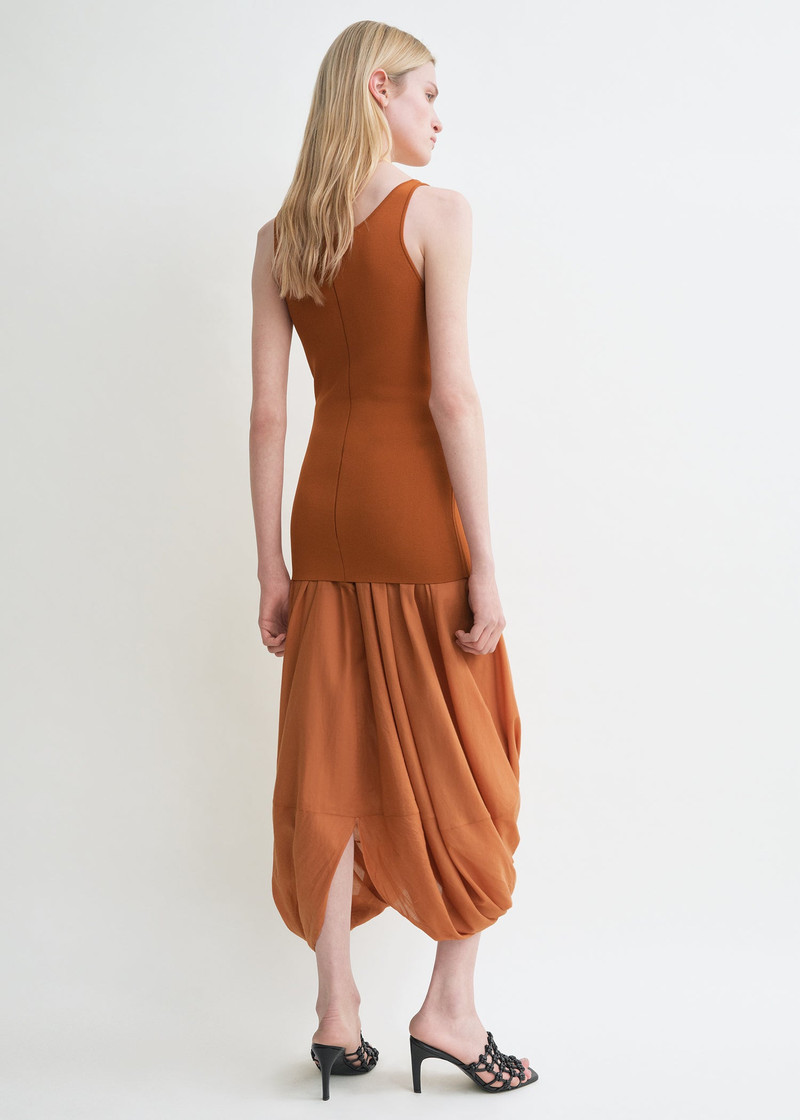 Cocoon tank dress terracotta 4