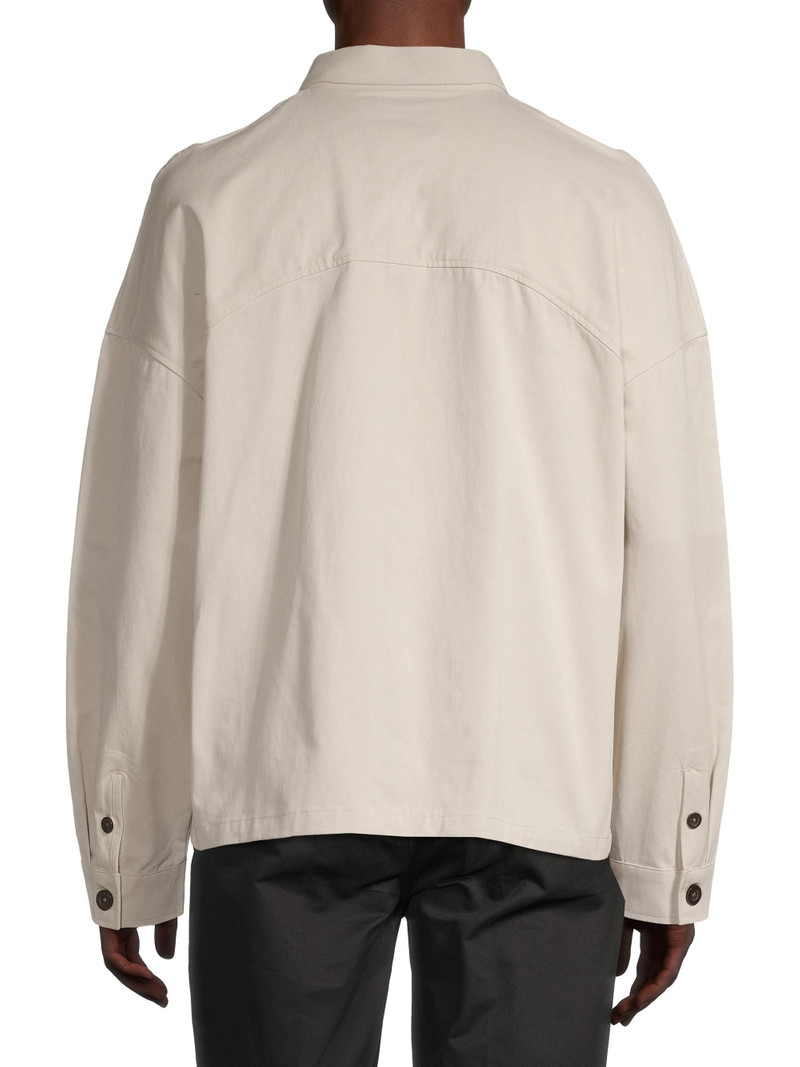 Men's Imprint Embroidered Shirt Jacket - Bone 5
