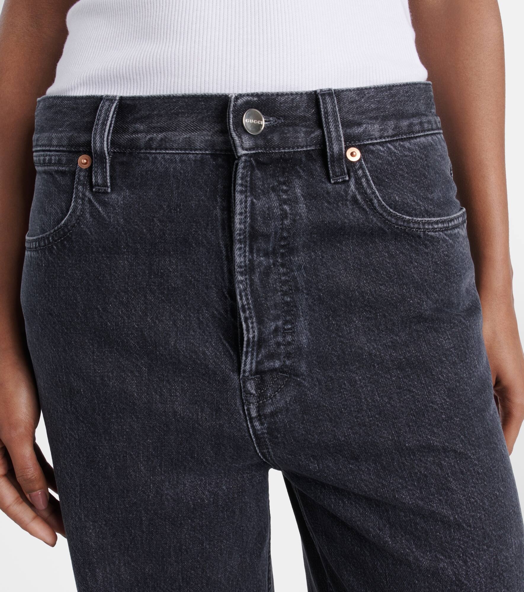 High-rise wide-leg jeans - 4