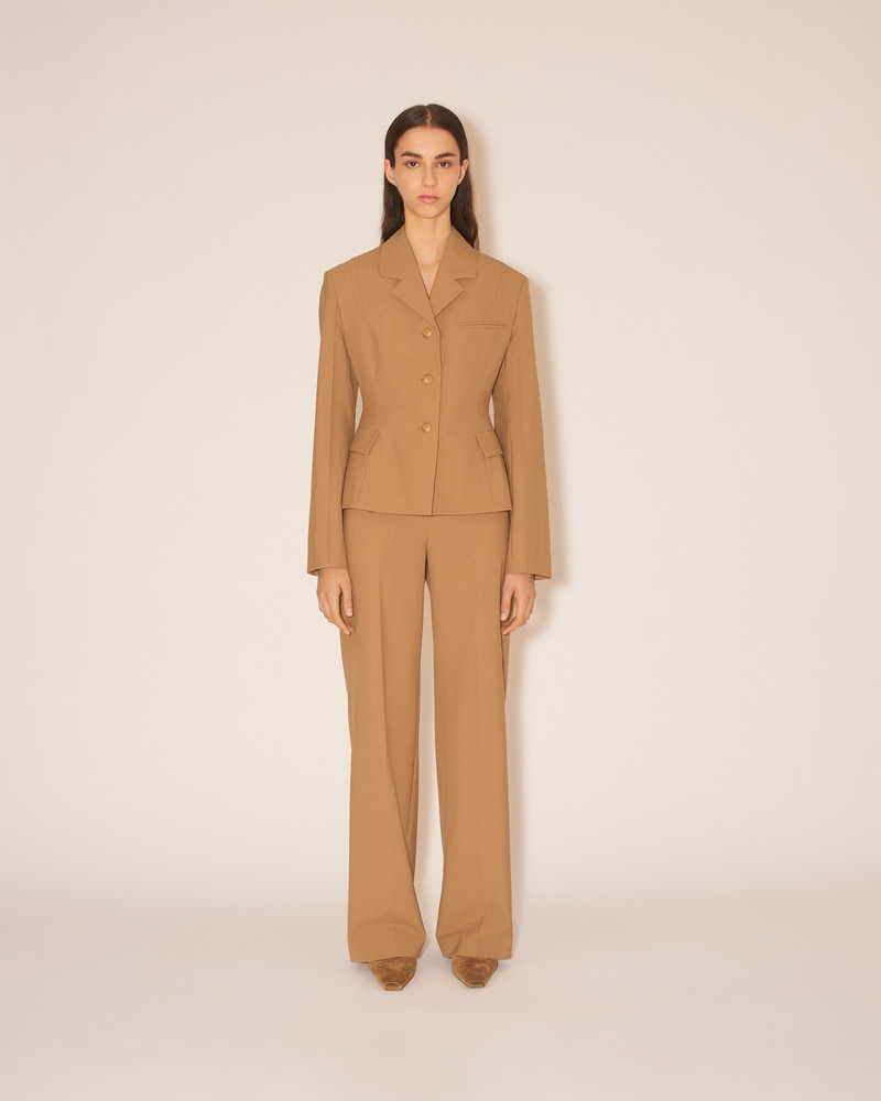 Nanushka BORA - Slim waisted tailored jacket - Camel outlook