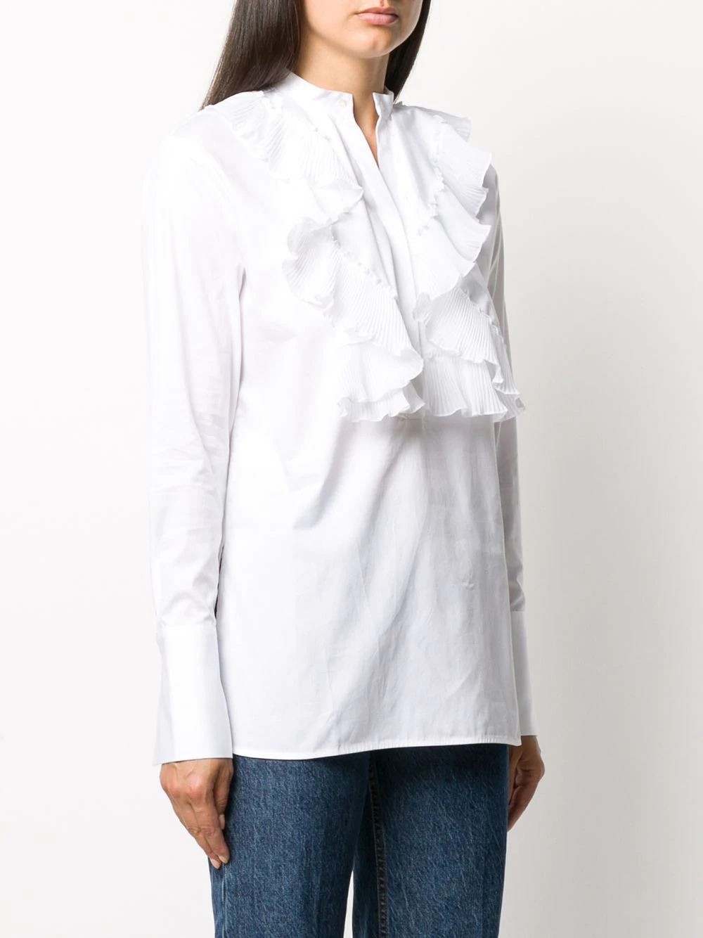 ruffle long-sleeved shirt - 3