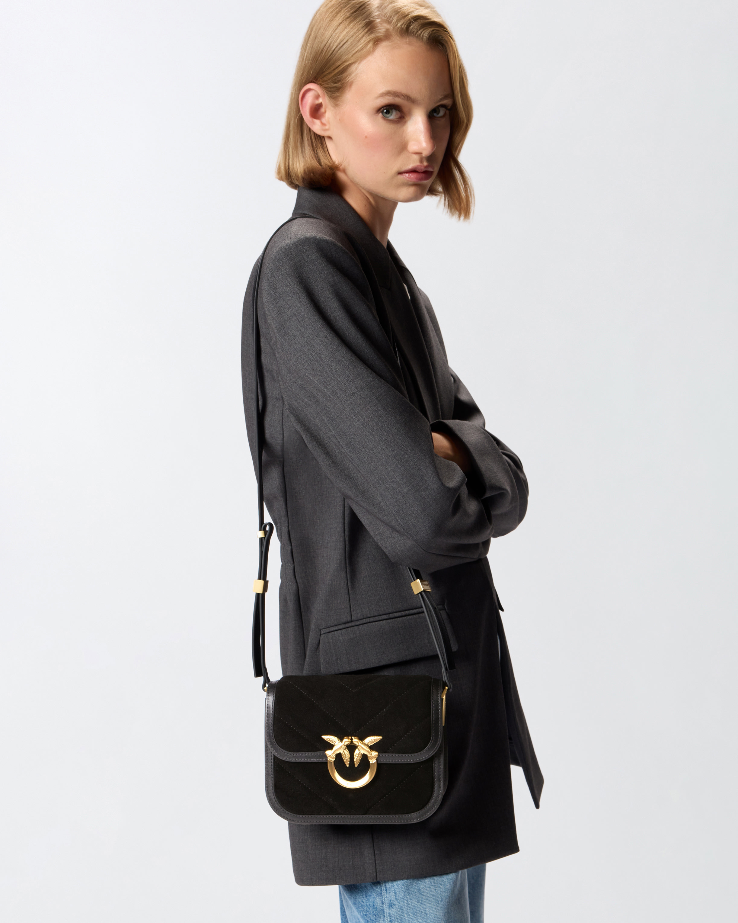 SUEDE MINI LOVE BAG BOX SHOULDER BAG - 5