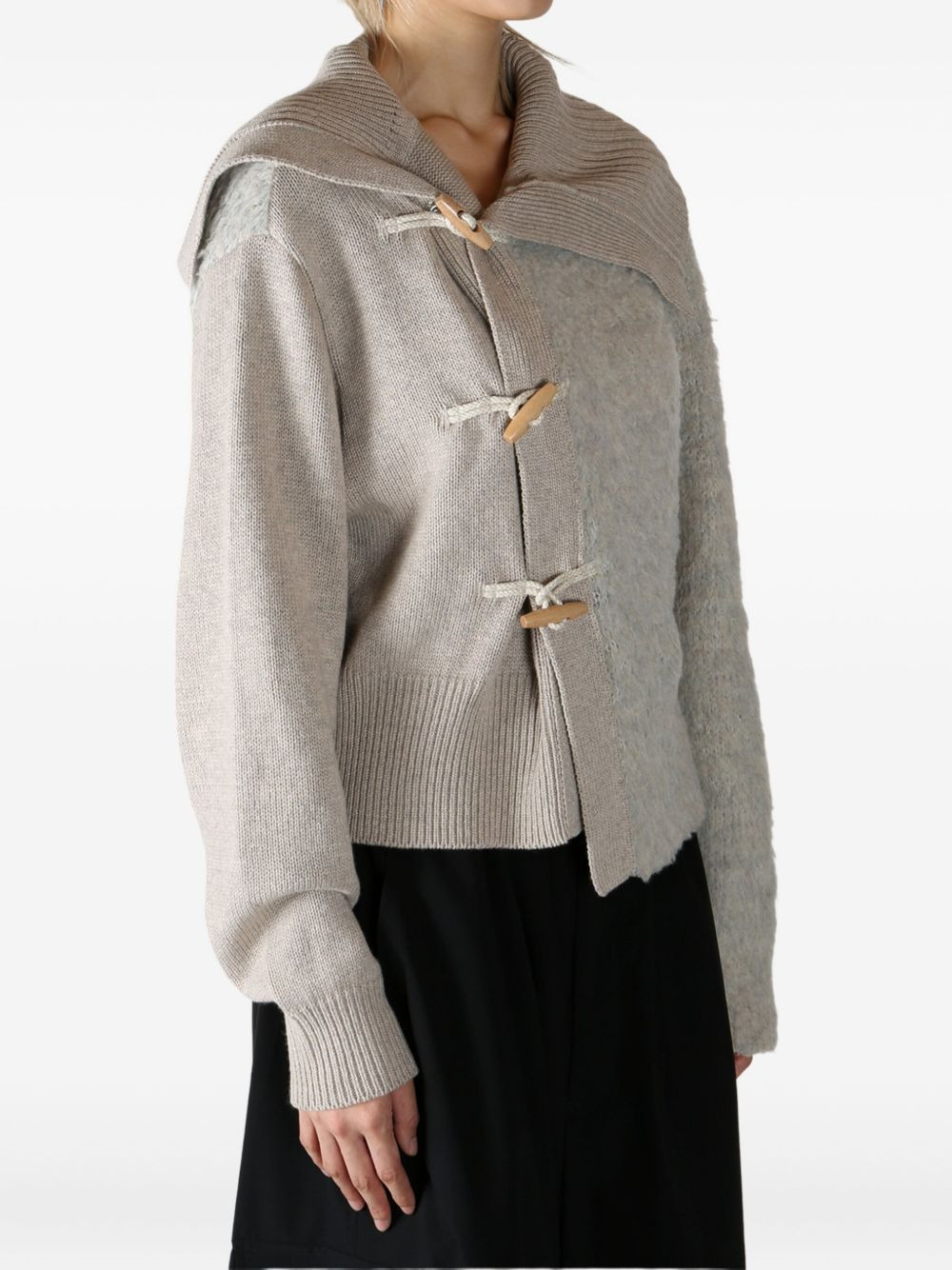 toggle-fastening cardigan - 3