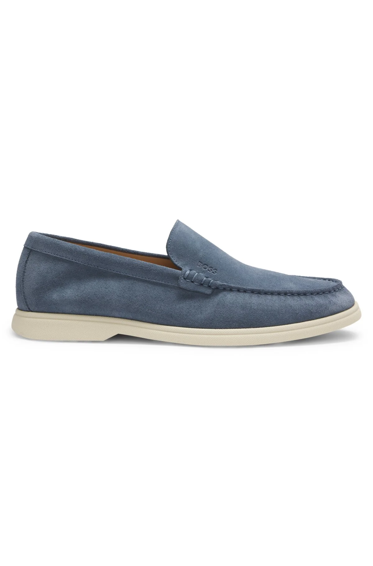 DEBOSSED-LOGO LOAFERS IN SUEDE - 1