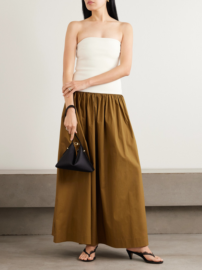 ESSE Studios Duo Strapless Stretch-knit And Cotton-poplin Maxi Dress outlook