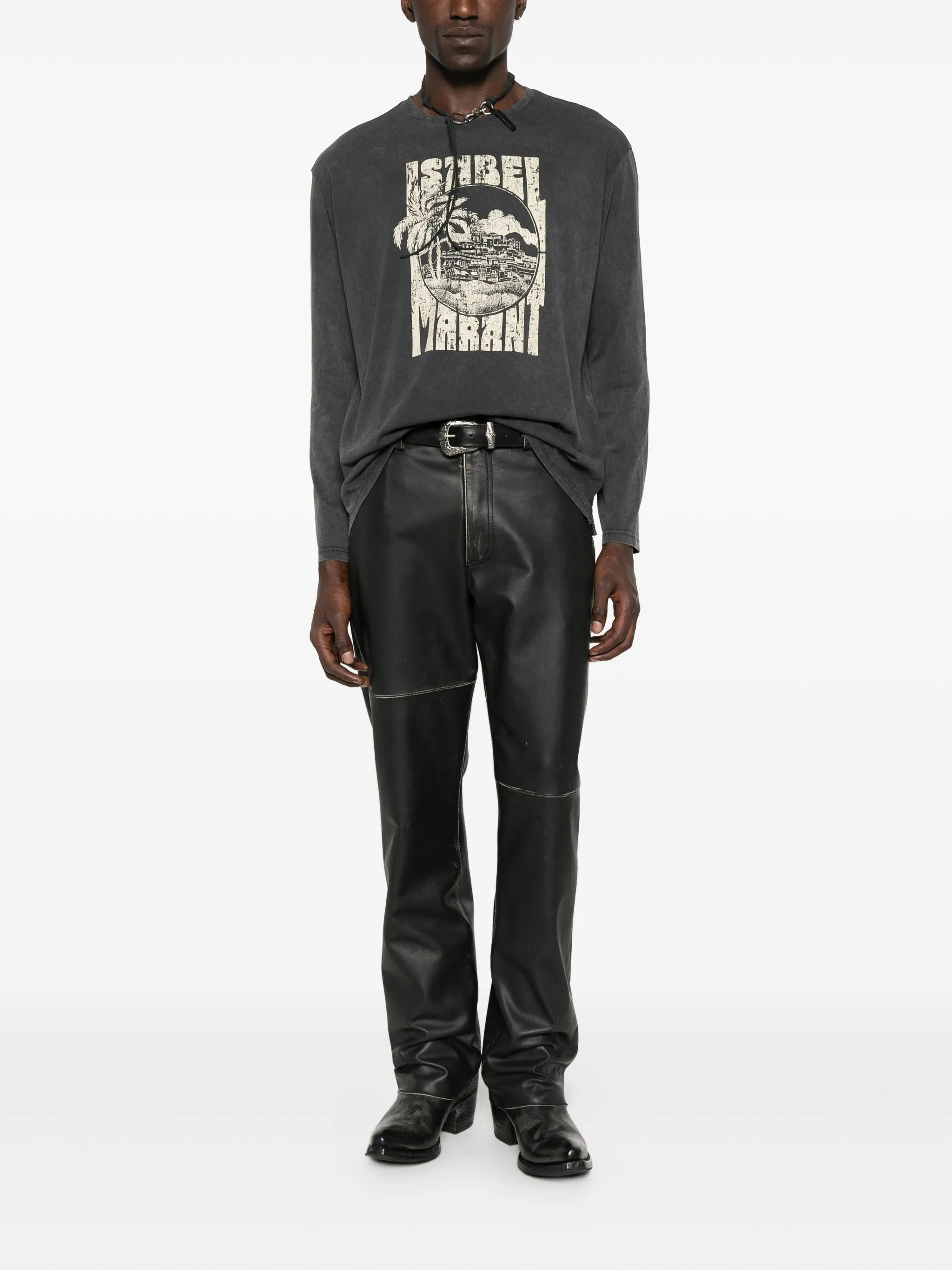 Isabel Marant Graphic-print Long-sleeve T-shirt - 3