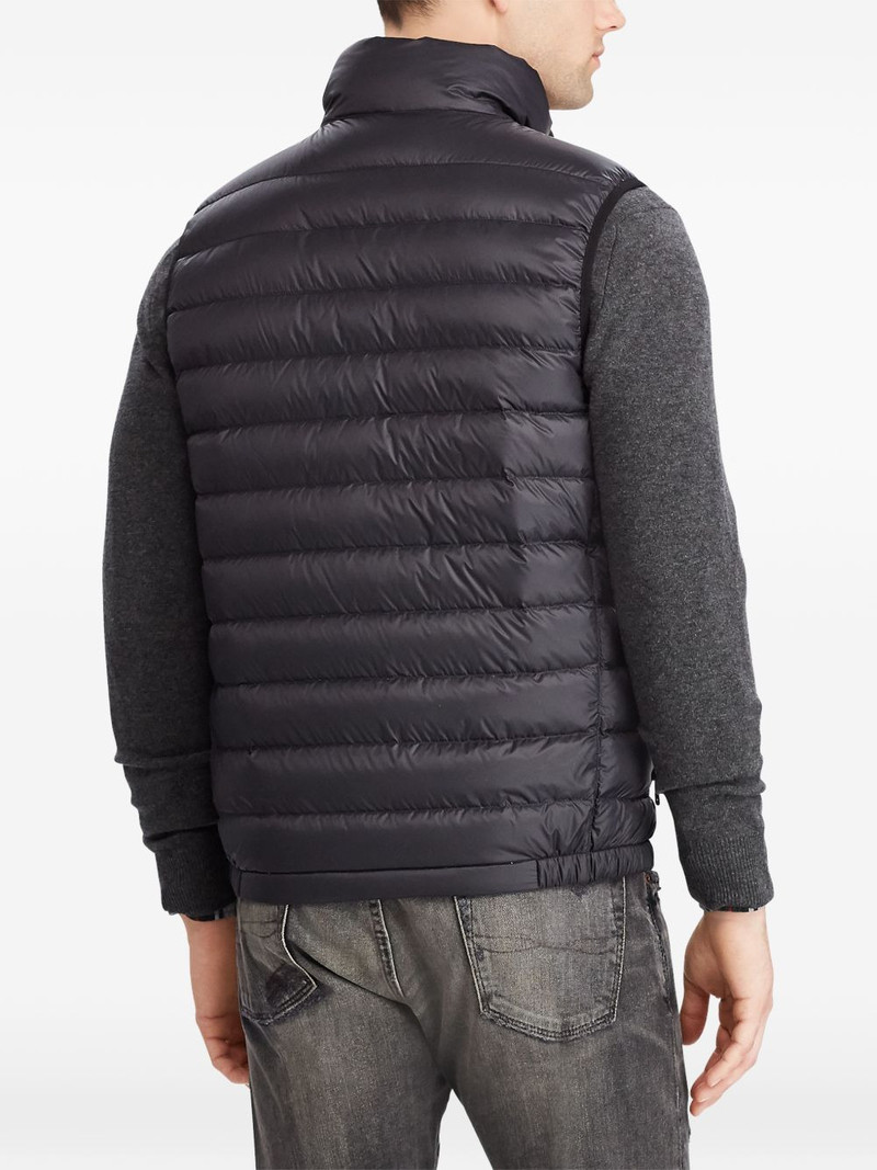 logo-embroidered padded gilet 4