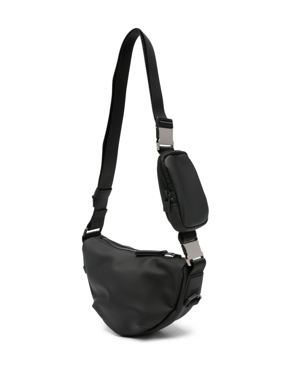 curved zip-fastening shoulder bag - 2