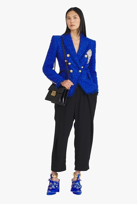 “Gitane” blue tweed jacket with embroidered jewel badge - 2