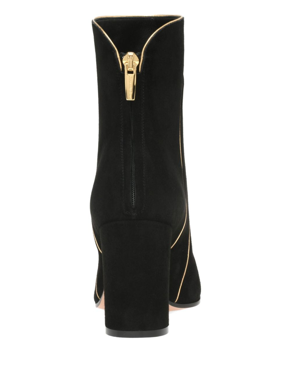 gold-trim suede boots - 3