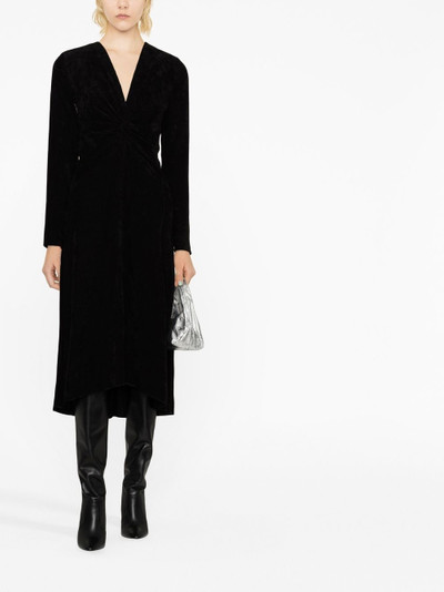 Isabel Marant long-sleeved V-neck midi dress outlook