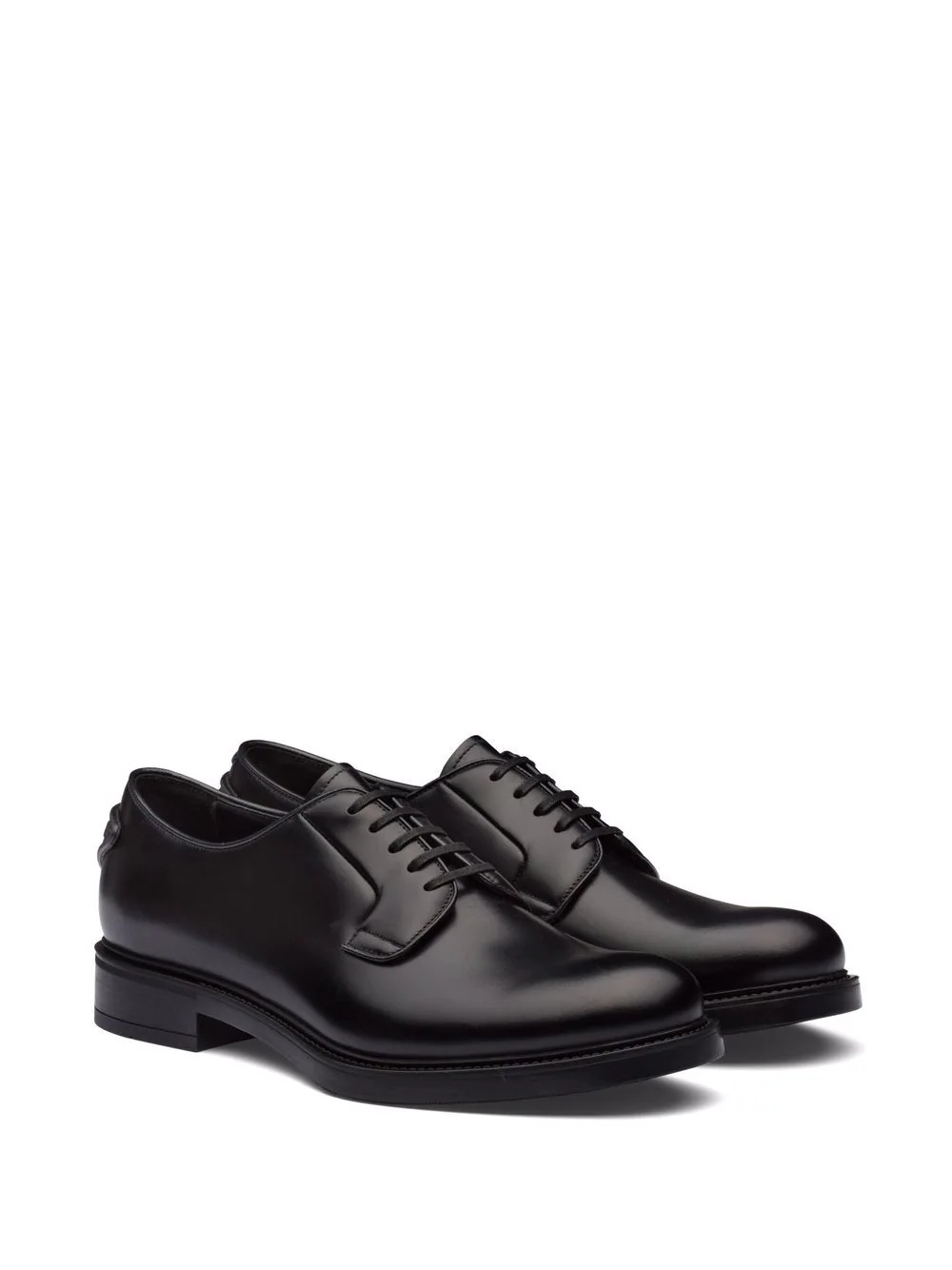 brushed-leather lace-up shoes - 2