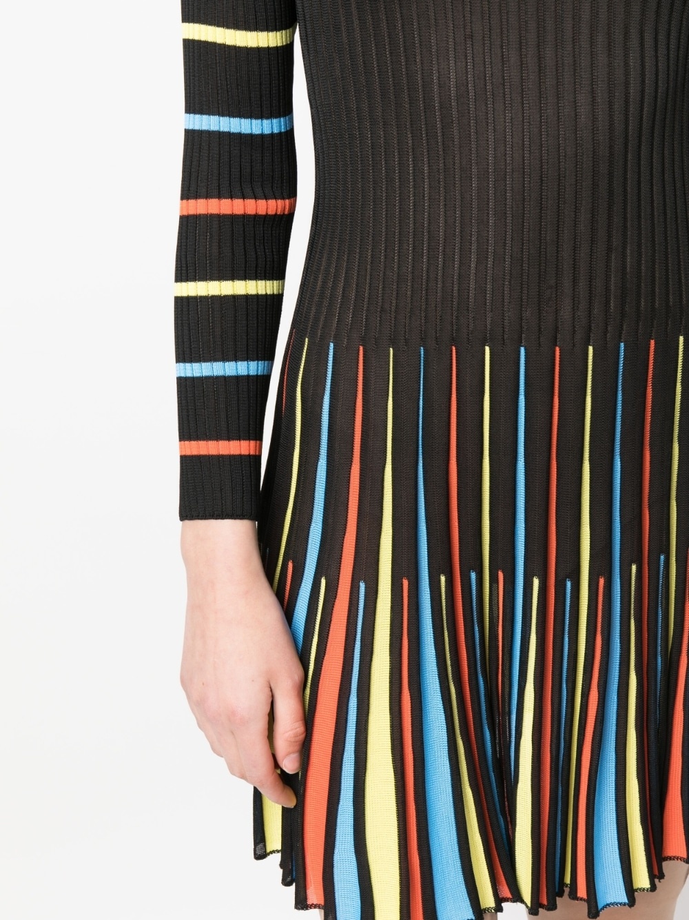 long-sleeve stretched dress - 5