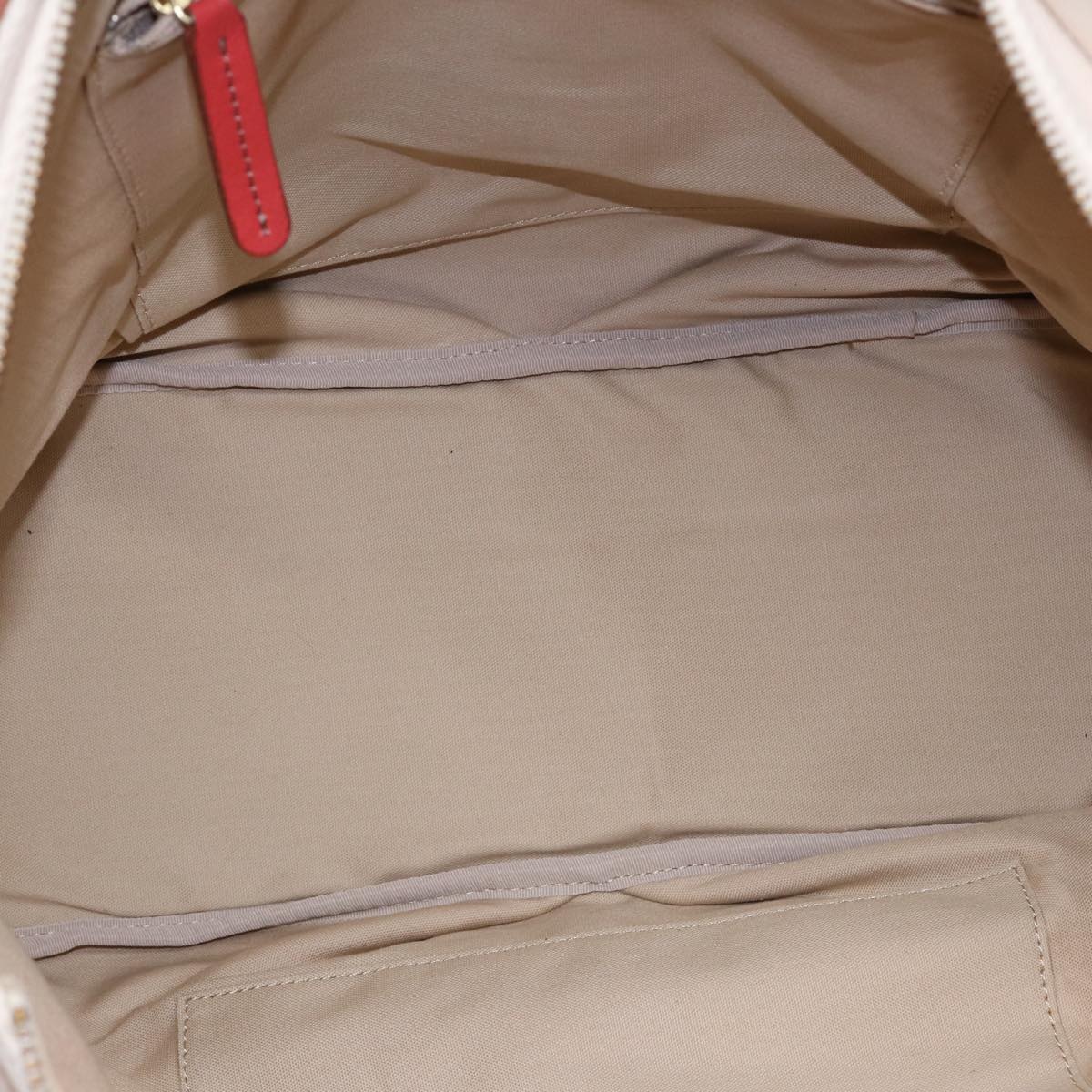 Burberry Blue Label Tote Bag Canvas White Orange - 12