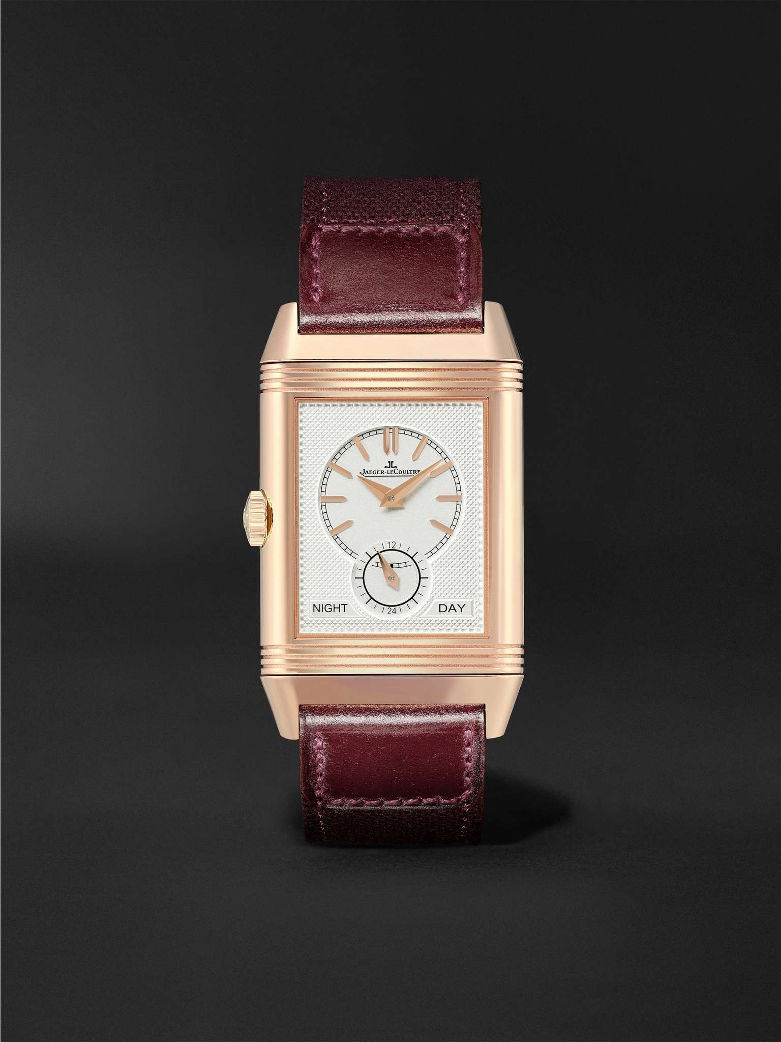 + Casa Fagliano Reverso Tribute DuoFace Limited Edition Hand-Wound 28.3mm 18-Karat Rose Gold and Lea - 8