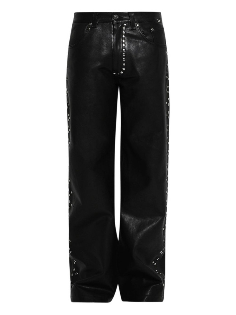leather studded trousers 1