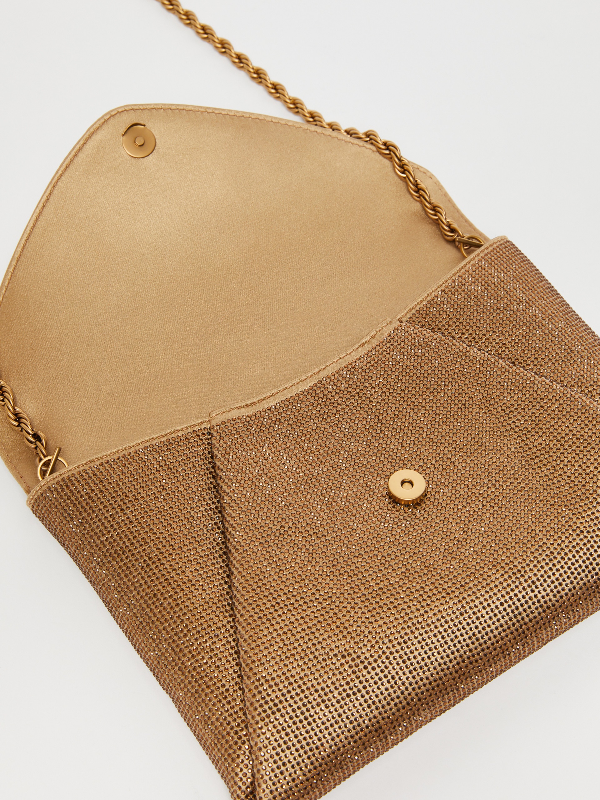 ENVELOPEBEADS Rhinestone satin clutch - 5