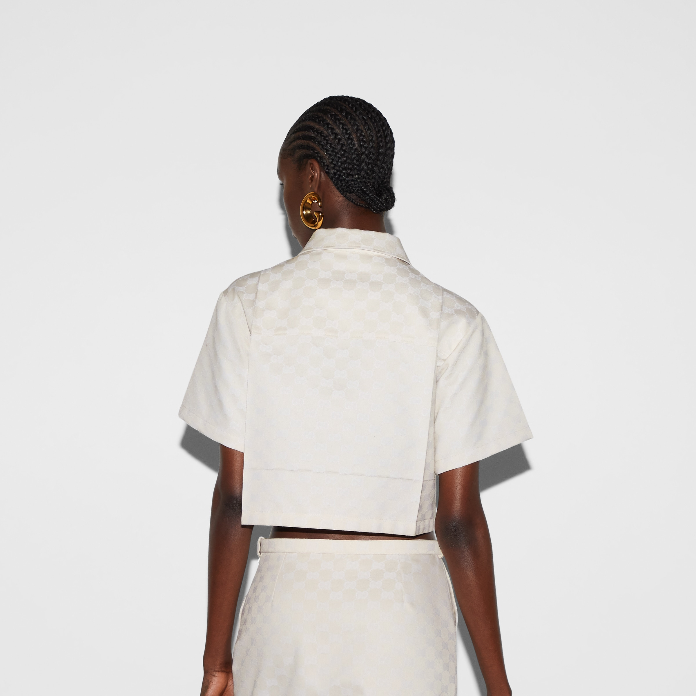 GG cotton gabardine shirt - 4