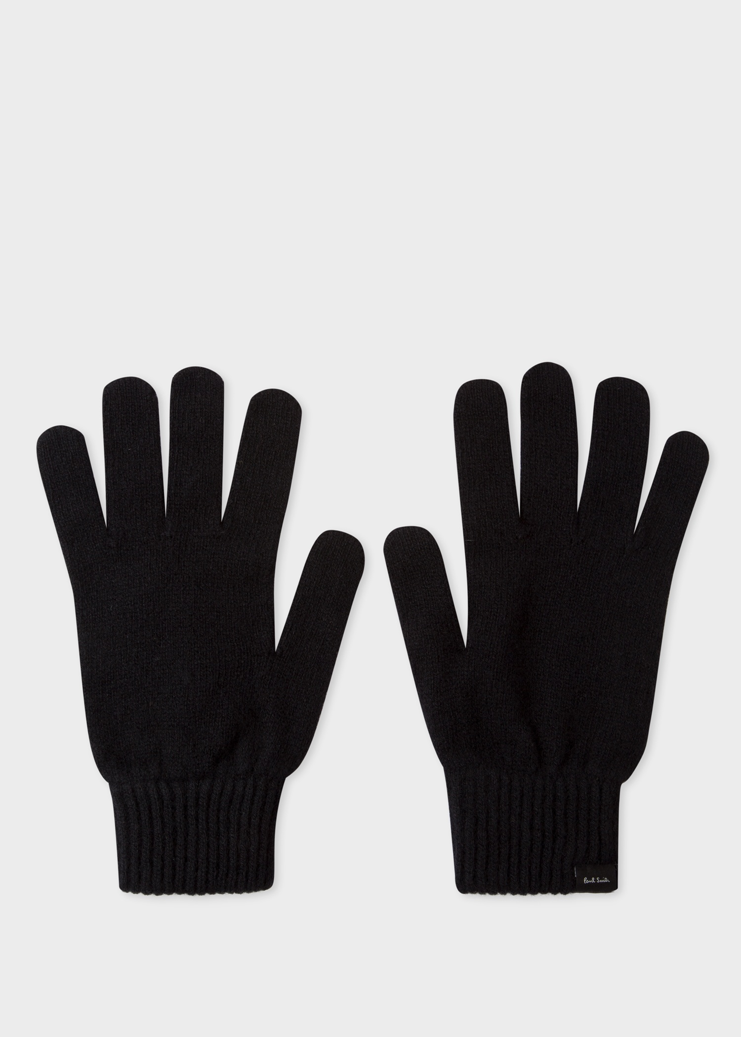 Black Cashmere And Merino Wool Gloves - 1